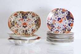 A Crown Derby breakfast service, 19th to 20th century,