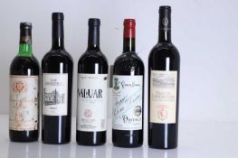 A selection of Spanish red wines,