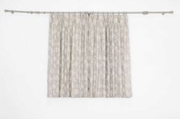 A pair of linen curtains in Vanessa Arbuthnott 'Flora and Fauna', of recent manufacture