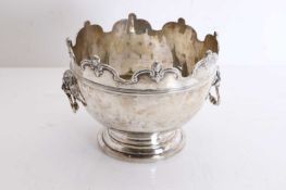 A silver rose bowl,