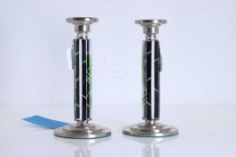 A pair of Art Deco candlesticks, 20th century,