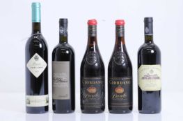 A selection of Italian red wines,
