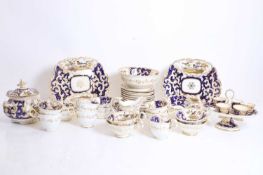 A Victorian Davenport porcelain tea service, mid-19th century,