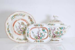 A Coalport 'Indian tree' dinner service, 19th/20th century,
