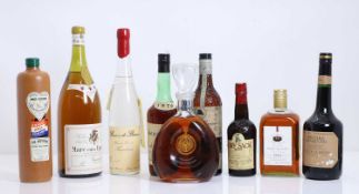 A selection of spirits etc.,