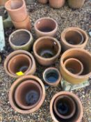 A large collection of terracotta pots, 21st century,