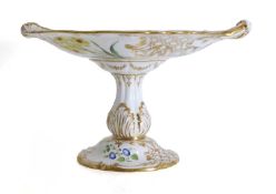 A Coalport style two handled comport, 19th century,