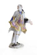 A Meissen figure of a gentleman, circa 1900,