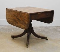 A George III mahogany Pembroke table, 19th century,