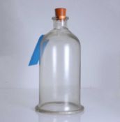 A clear glass bell jar, 20th century,
