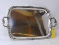 A Sheffield-plated salver, 19th century,