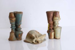 Three Bernard Rooke ceramics,