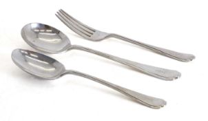 A collection of silver flatware,
