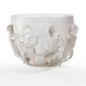 A Lalique 'Luxembourg' glass bowl, circa 1980,