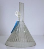 A large clear Simax glass funnel, 20th century,