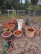 A large collection of terracotta pots, 20th century and later,