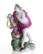 A Derby porcelain figure of Orpheus, early 19th century,