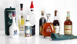 A selection of spirits,