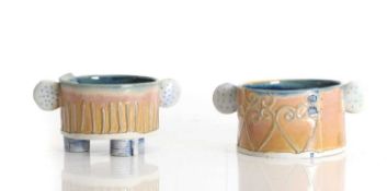 A near pair of Sarah Dunston ceramic pots, 21st century,