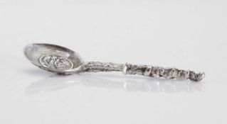 A silver anointing spoon, c.1890,