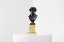 A patinated bronze bust of Dionysus, 19th century,