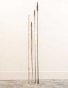 Four tribal iron spears, Probably 19th/20th century,
