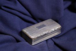 A George IV silver snuff box,