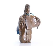 A Japanese bronze Noh actor, Meiji Period (1868-1912),