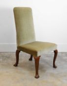A pair of George II style side chairs, Late 19th century,
