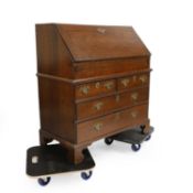 A George III mahogany bureau,