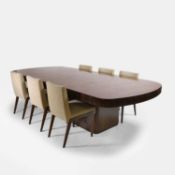 § A Danish rosewood dining table, circa 1960s,