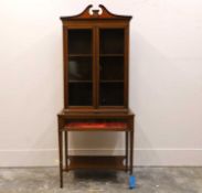 An Edwardian mahogany display cabinet, 20th century,