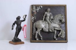 A bronze figure of Richard III, 20th century,