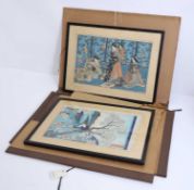 A large collection of woodblock prints, Japanese, 19th-20th century,