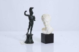 A bronze figure of a classical warrior, circa 1900, after the antique,