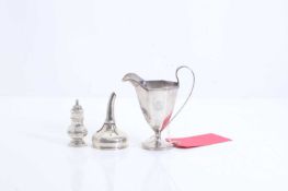 An American silver cream jug,
