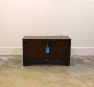 An oak boarded chest, 17th century,