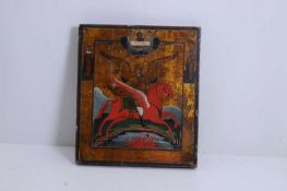 A Russian icon of the Archangel Michael, mid-19th century,