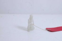 A small Chinese carved jade figure of an emaciated Luohan, 20th century,