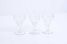 A suite of glassware, 20th century,