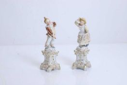 A pair of KPM porcelain figures, circa 1885,