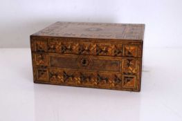 A Victorian parquetry work box, late 19th century / early 20th century,