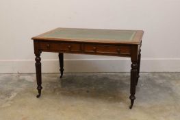 A Victorian oak writing table, 20th century,