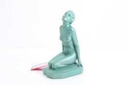 An Art Deco plaster nude figure, late 20th century,
