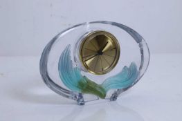 A Daum glass clock,