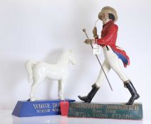 A large painted plaster advertising figure of Jonnie Walker 'striding man', 20th century