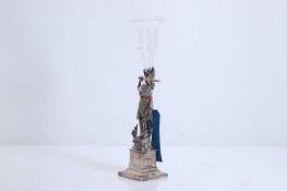 A figural silver plated epergne,