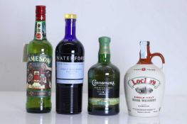 A selection of Irish whiskies,