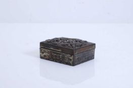 A Japanese silvered bronze box, 20th century,