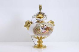 A Litherland tiger decorated table lamp, of recent manufacture,